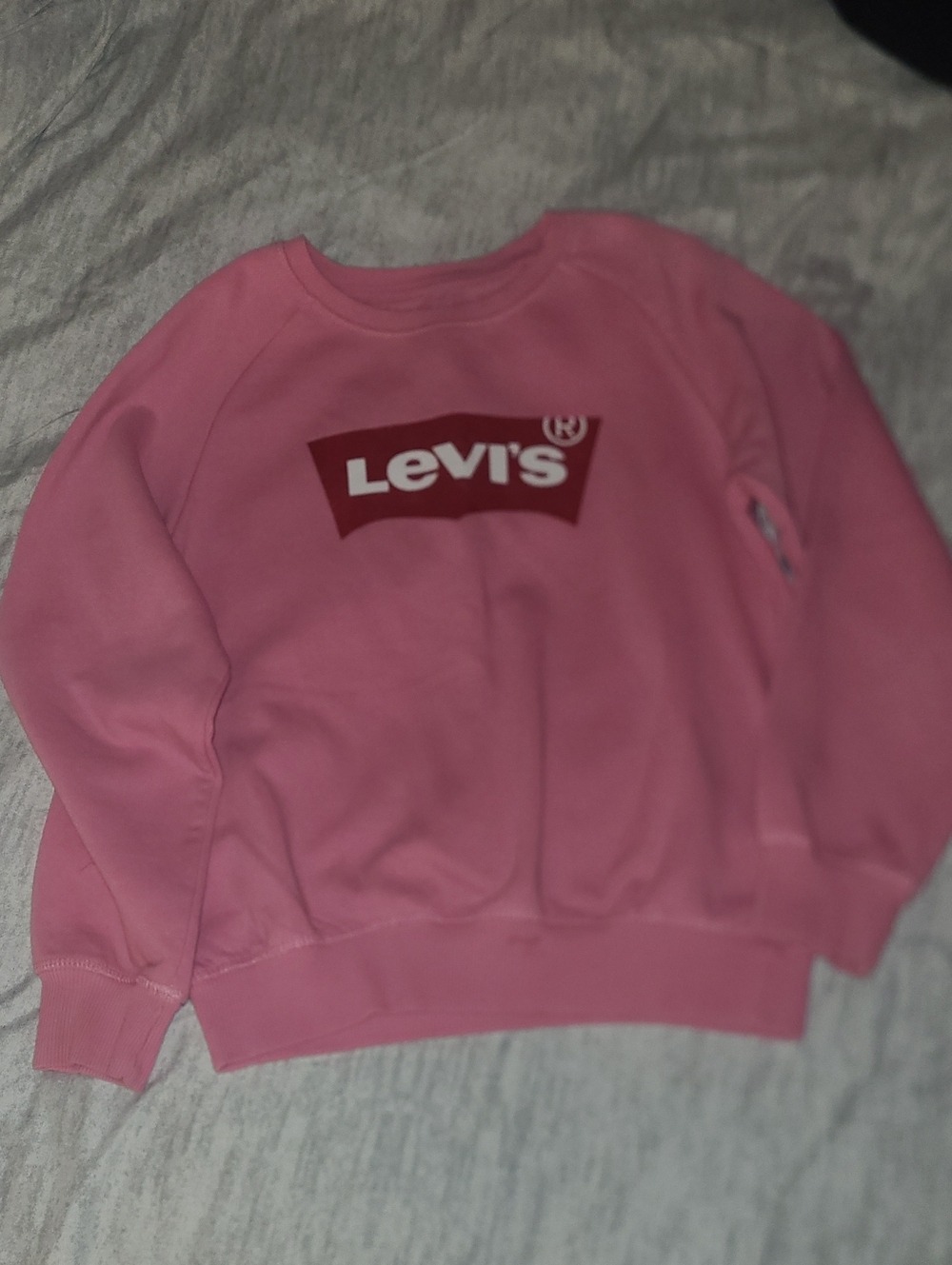 Levi's Pink Crewneck Sweatshirt with Red Logo